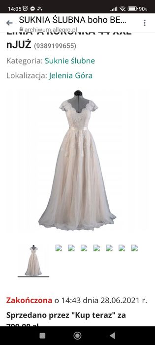 Sukienka  ślubna