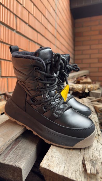 22см Clibee зимові дуті чоботи на дівчинку чорні зимние ботинки