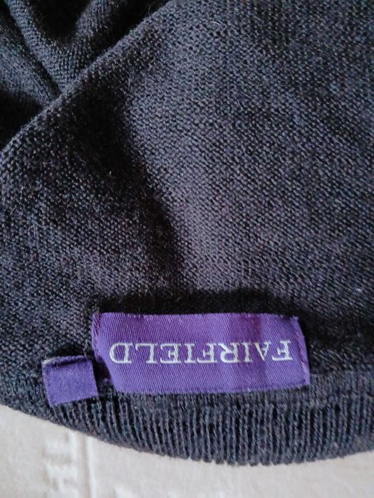 Faifield ciepły Sweter/golf r.XXL 50%merinowool,szary