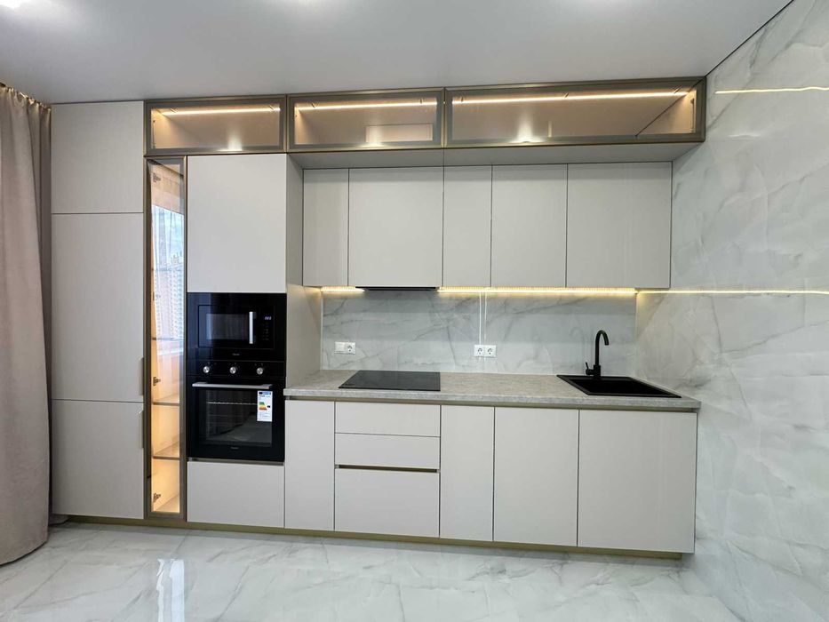 Евродвушка с ремонтом, мебелью и техникой в ЖК 53 жемчужина. Вид моря