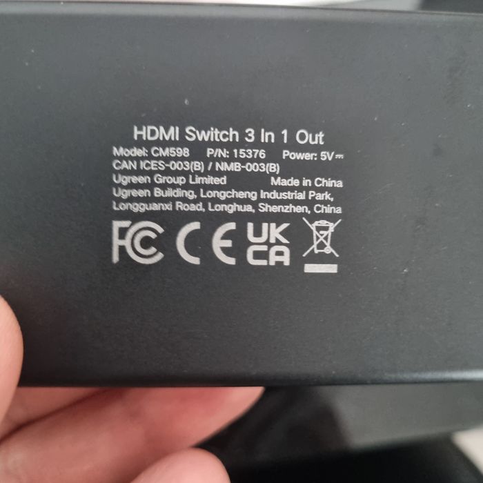 Hdmi swith 3w1 nowy Ugreen