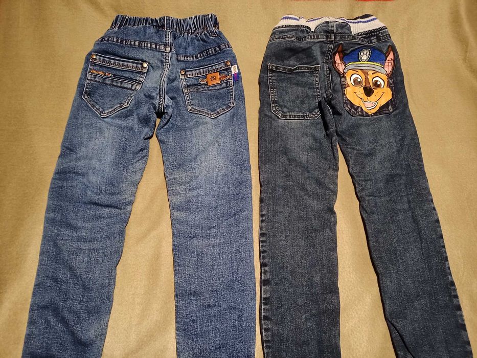 Джинсы детские на флисе и котоне, р.128