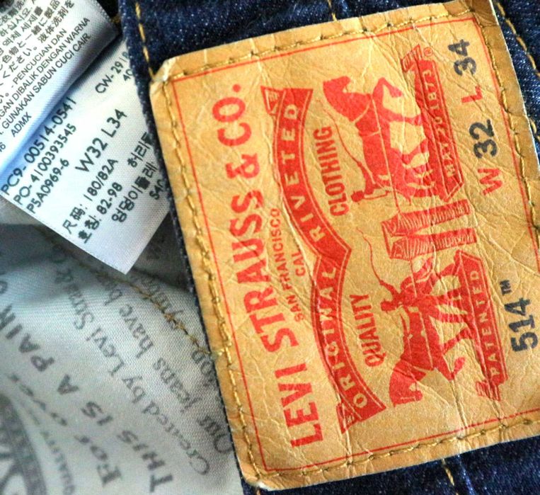 Levis 514 spodnie jeansy W32 L34 pas 2 x 42 cm