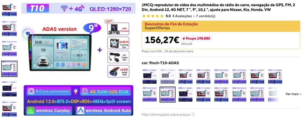 Radio 2Din 9 Polegadas