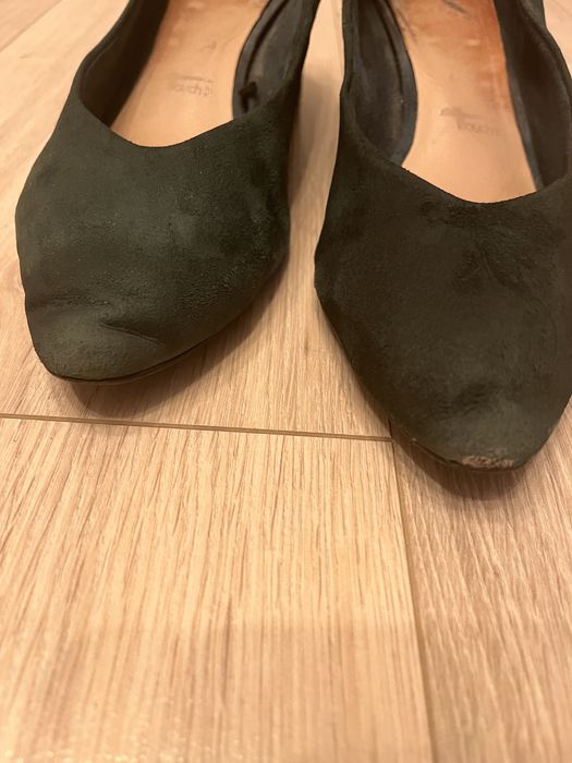 Czółenka Tamaris 39 zamszowe słupek