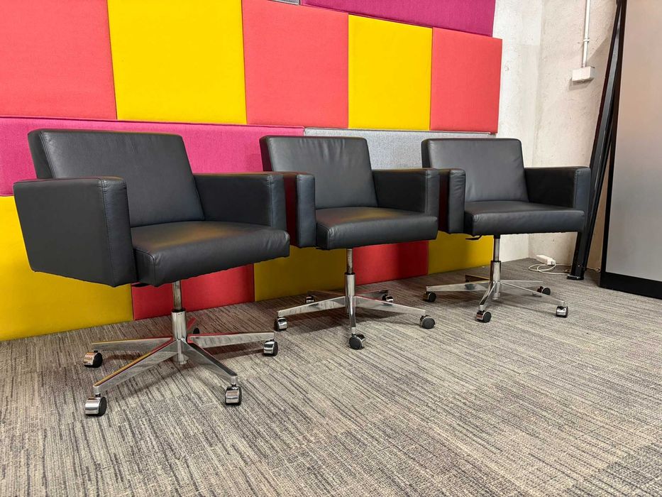 Fotel obrotowy skórzany konferencyjny lounge klubowy piękne!