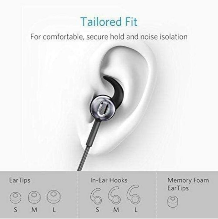Anker SoundBuds Digital IE10 In-Ear, Built-In Mic iPhone, iPad, iPod