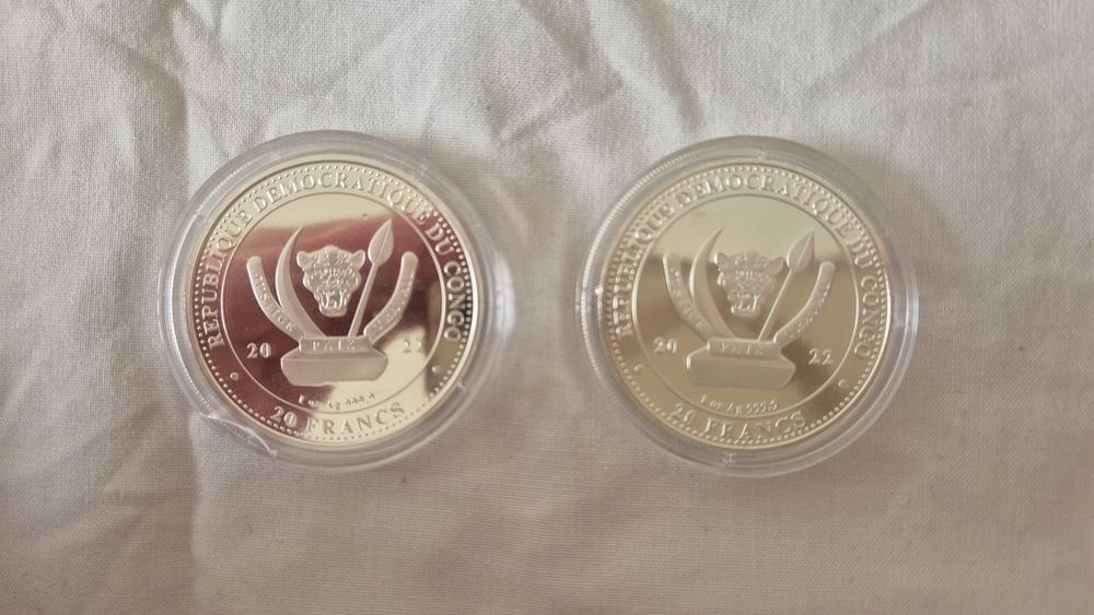 Срібні монети Медведя Гризлі . 1oz + 1 oz