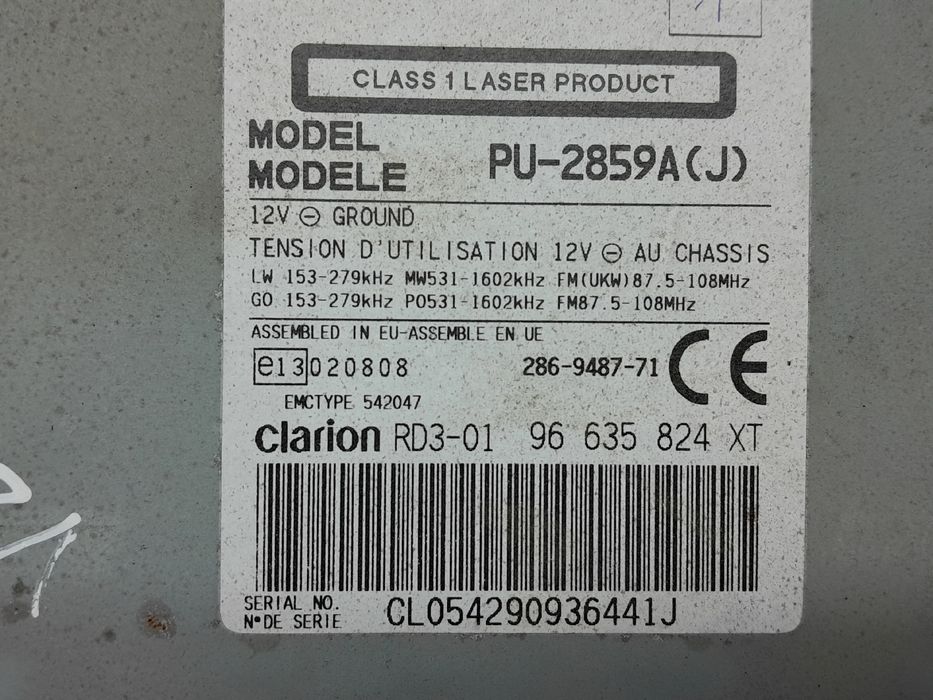 Rádio / auto-rádio CITROËN Berlingo Van (M_)
