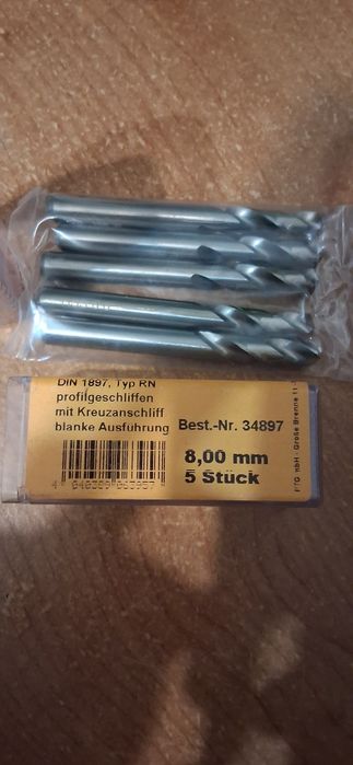 Wiertla 8mm niemieckie Ratioline 5sztuk