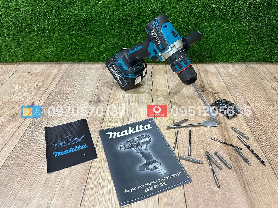 Makita 3в1 Набір Болгарка DGA504 Шуруповерт DHP485 Гайковерт DTW850BL