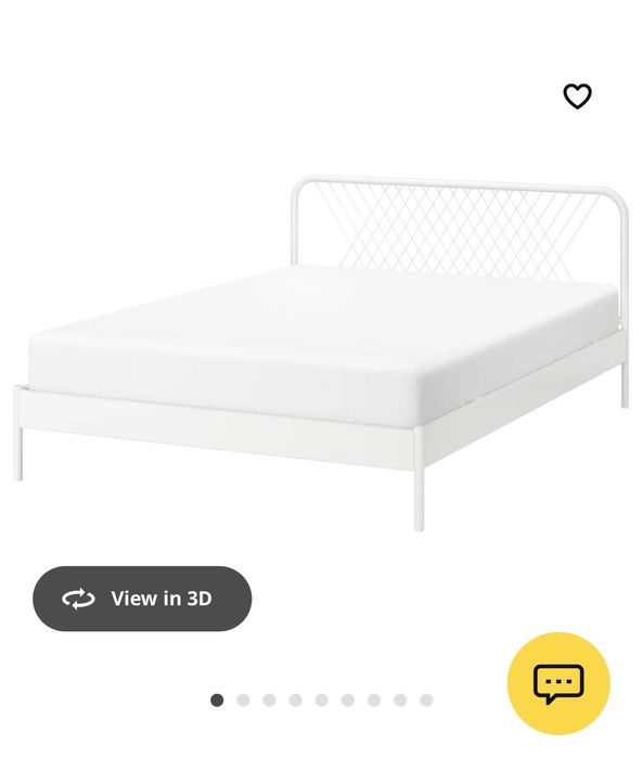 Estrutura Cama Nesttun 160x200cm Branco + Estrado de Ripas