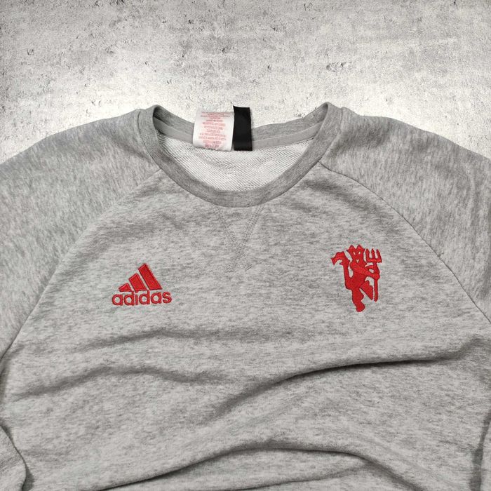 MĘSKA Bluza PIŁKA NOŻNA Adidas Manchester UTD United Red Devils Logo