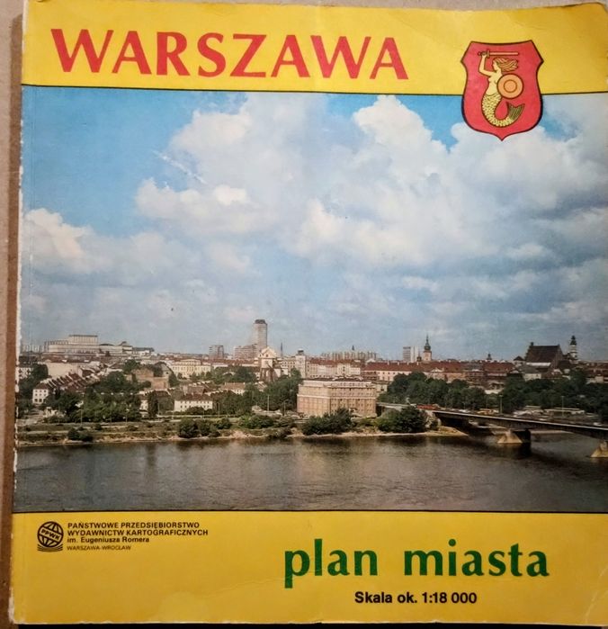 Warszawa, plan miasta z 1987 r.