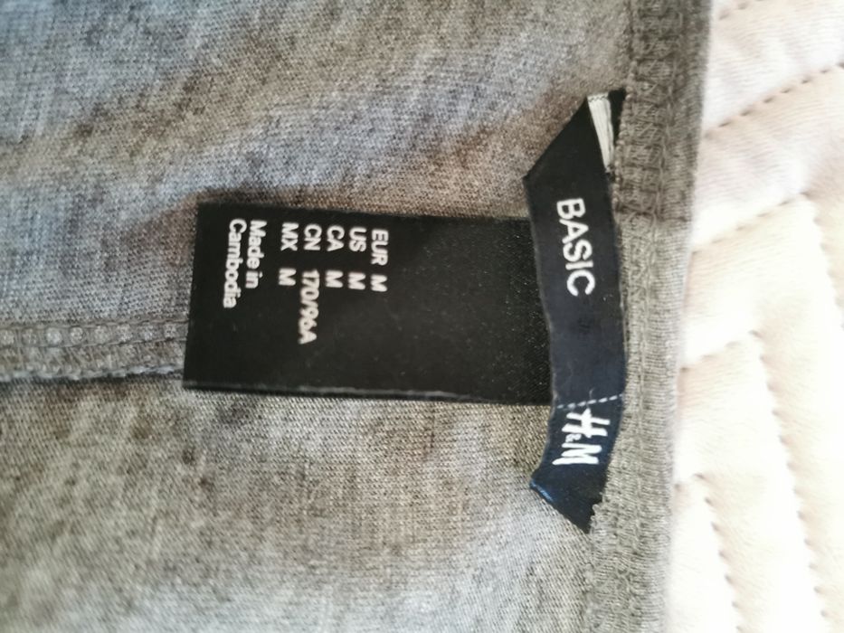 Sukienka H&M krótka długi rękaw 7/8 luźna gumka w pasie rozmiar M