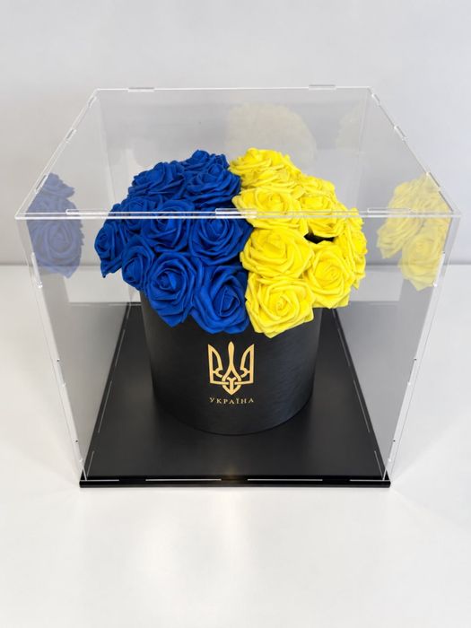 Акриловий куб / бокс 30см, 35см, 40см, 50см для букетів і композицій | Роздріб і ОПТ .