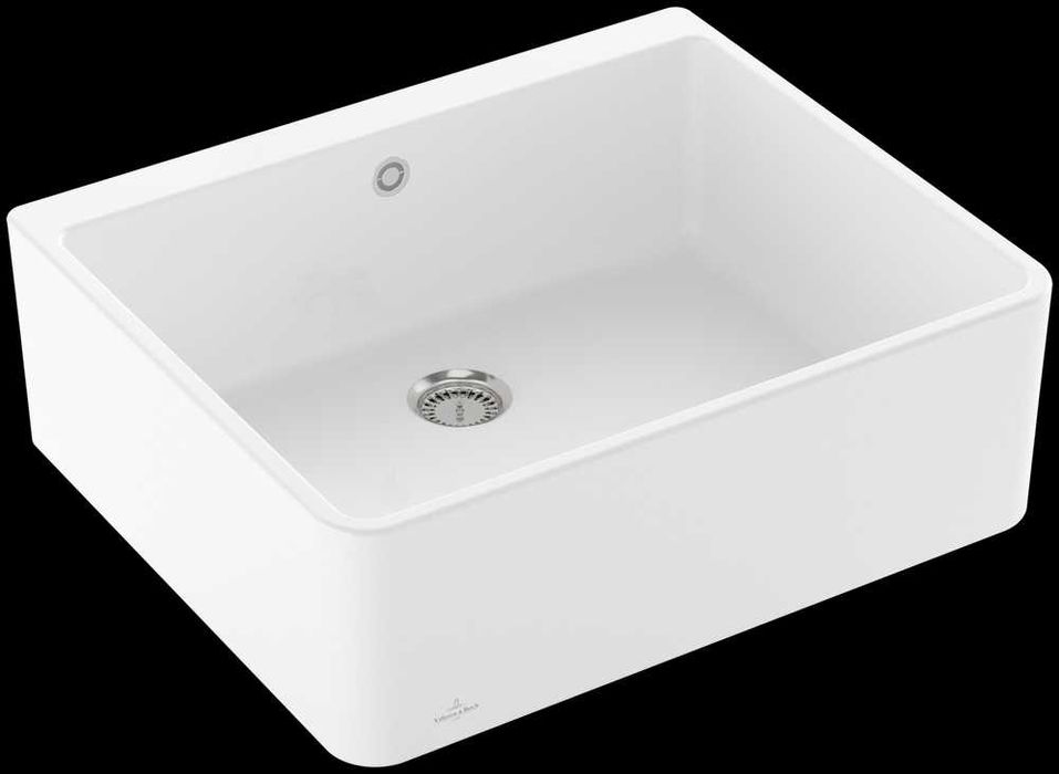 NOWY Zlew jednokomorowy Villeroy & Boch 595 x 500 mm, Weiss Alpin CeramicPlus