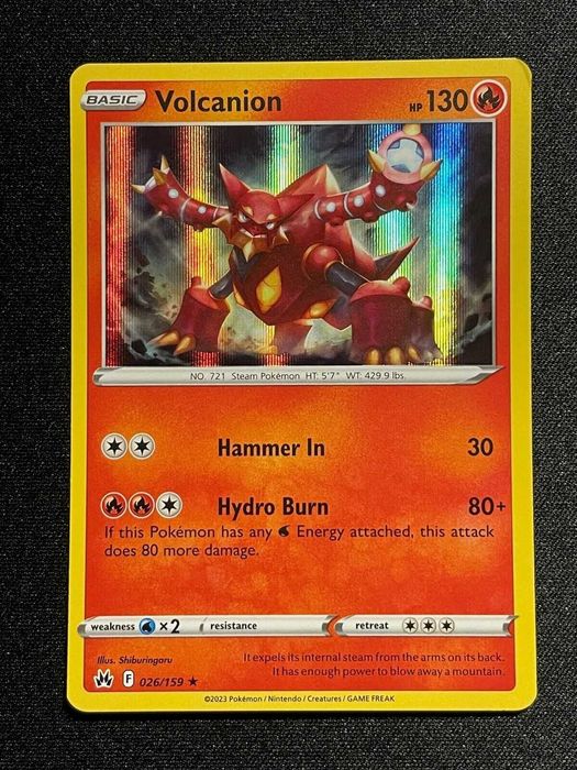 Carta Pokémon Volcanion Crown Zenith 26/159