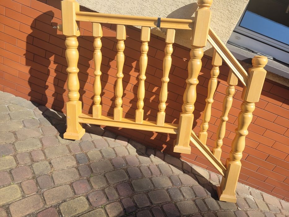 Balustrada bukowa drewniana 6 mb tralki 10 cm i 6 cm