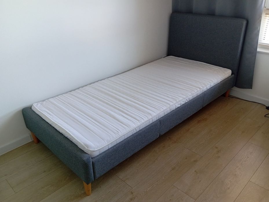 Łóżko tapicerowane 90/200 + stelaż + materac