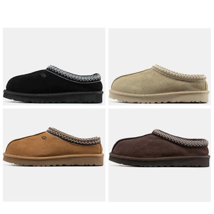 Жіночі зимові замшеві тапочки Ugg Tasman Slipper Fur уггі тасман з хутром женские зимние замшевые угги тасман с мехом