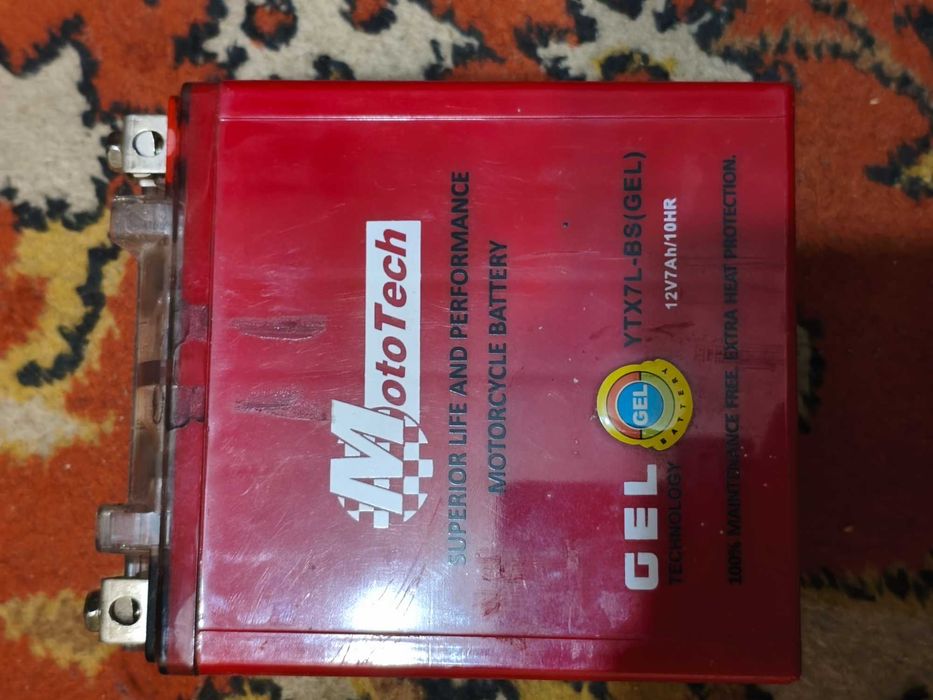 Аккумулятор для мото 7Ah Gel Mototech высокий
