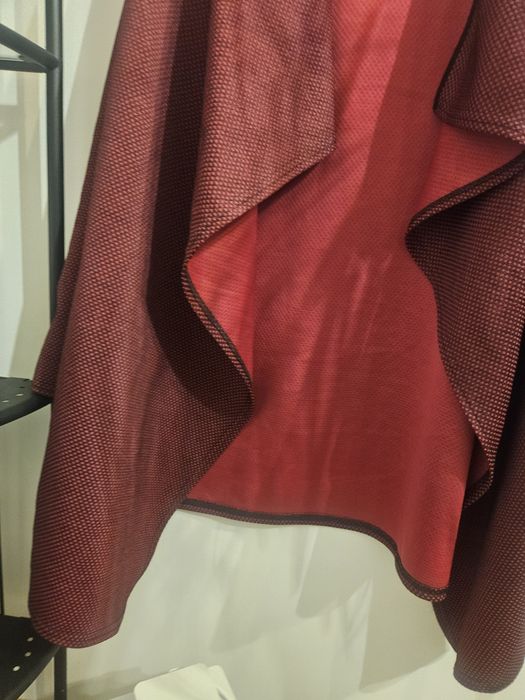 Długi kardigan , elegancki, bordowy