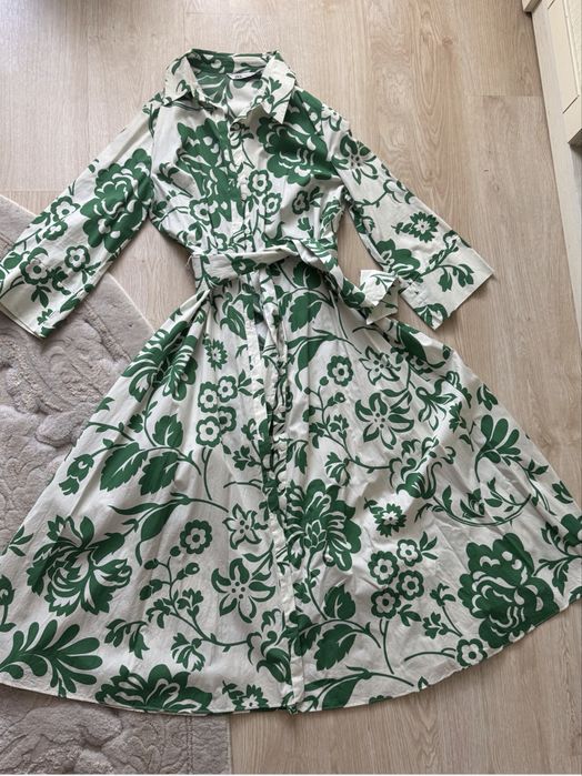 Красивое платье Zara, голубое платье H&M