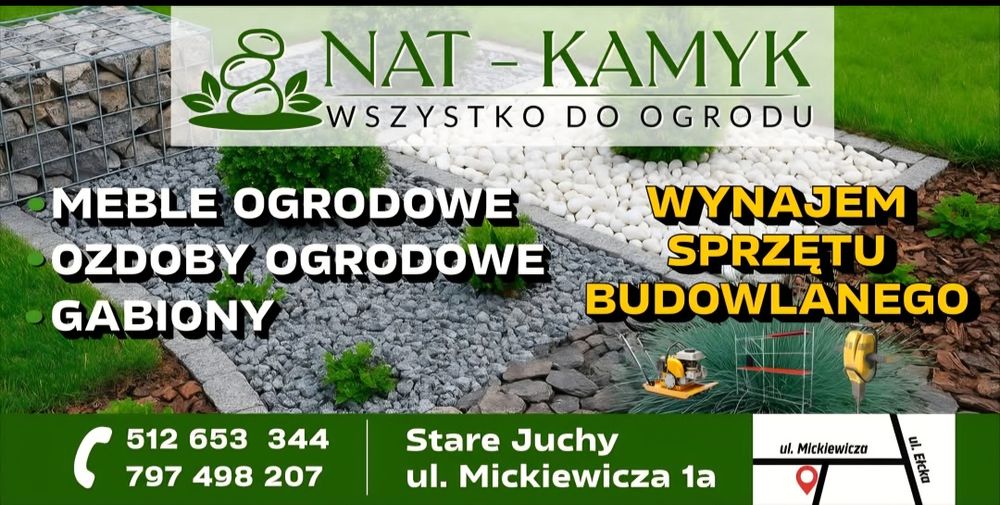 Kamienie ogrodowe.Grys granitowy