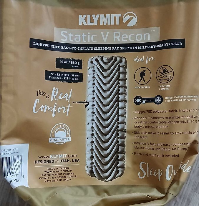 Mata dmuchana turystyczna KLYMIT Static V Recon