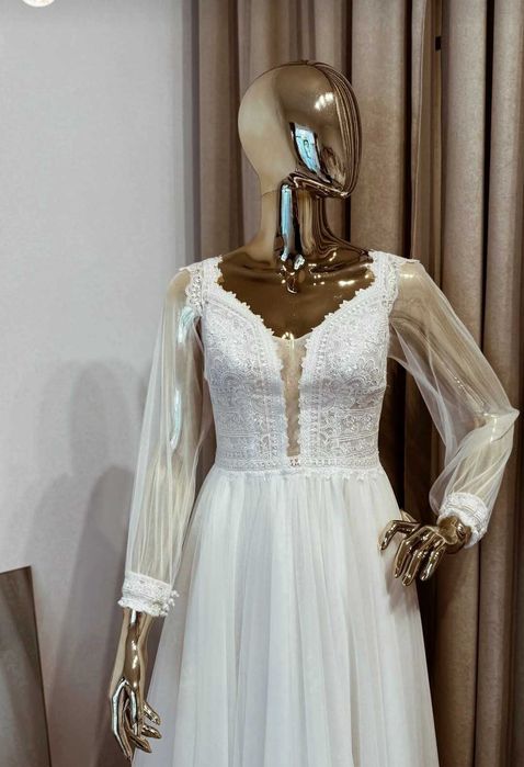 NOWA nieużywana suknia ślubna w stylu boho/ rustykalnym.