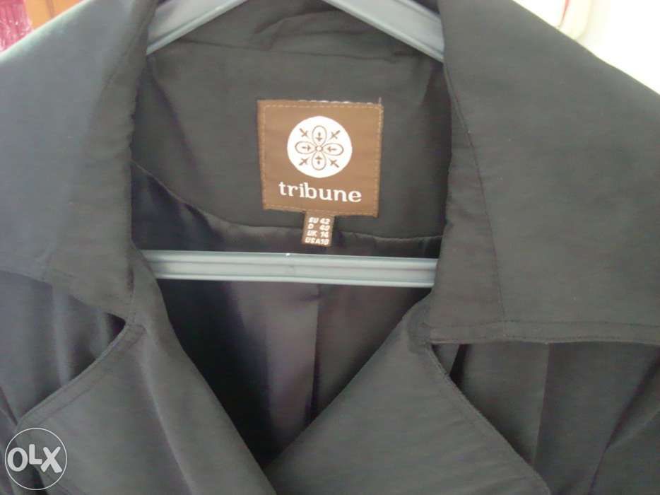 Gabardina preta "Tribune" tamanho 42