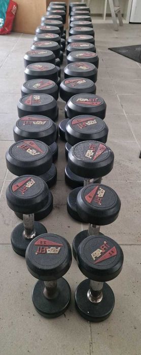 Set completo de halteres profissionais AZAFIT – 2,5 kg a 40 kg - USADO