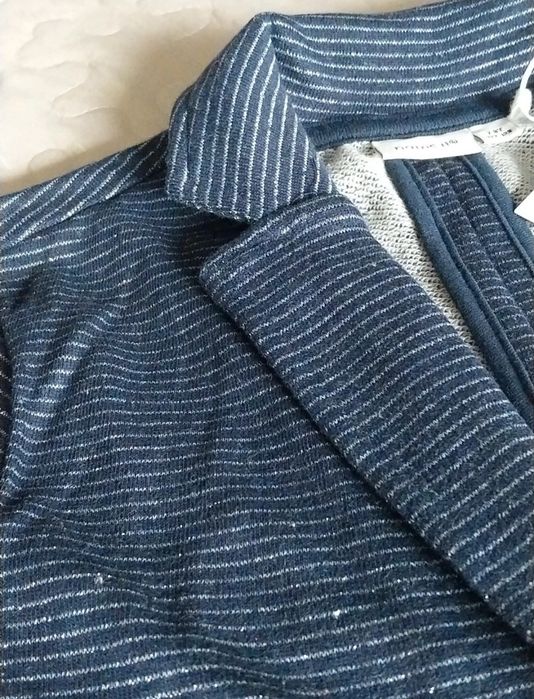 Blazer desportivo | azul-marinho riscas prateado | Name it | Tam 7/8