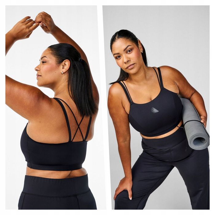 Zizzi Active 48 4xl Sportowy Stanik Top Z Krzyżowanymi Ramiączkami