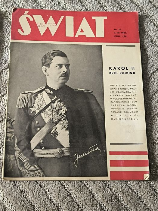 Przedwojenne czasopismo Świat dwa egzemplarze