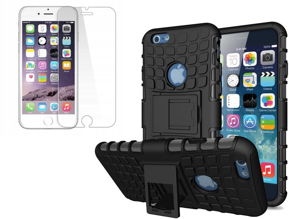 Etui Pancerne do iPhone 6 / iPhone 6s + Szkło Hartowane