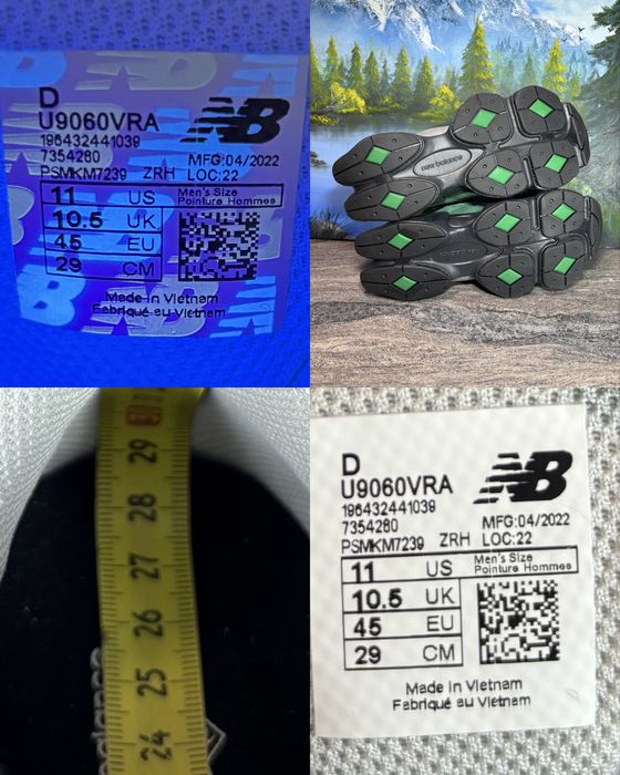 Кросівки Чоловічі New Balance 9060 розмір 44 і 45 устілка 28 і 29 см