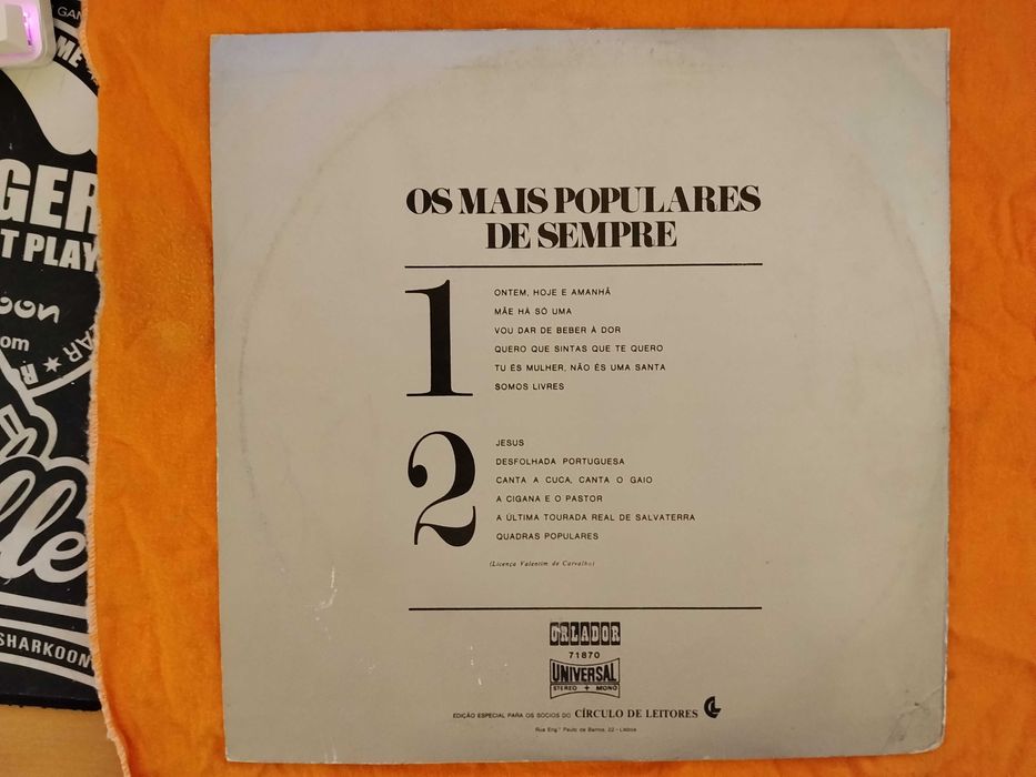 Os mais populares de sempre da música portuguesa Volume 1 (Disco Vinil)