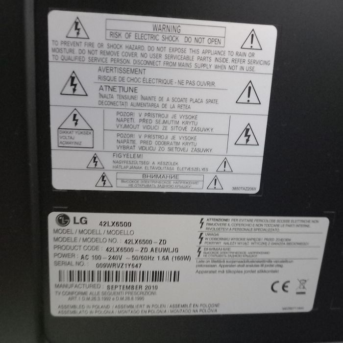 Tv lcd lg 42 LX 6500