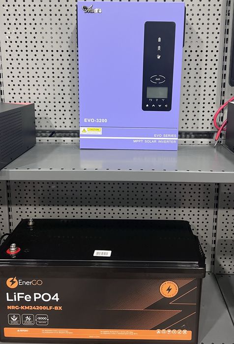 Гібридний інвертор Anern SCI-EVO-3200+ Акум 24 в 200 аспер LIFEpo 4