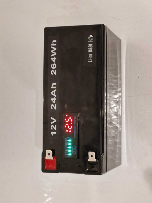Akumulator 12V 24Ah 264Wh 18650 Li-ion 3s7p + wskaźnik