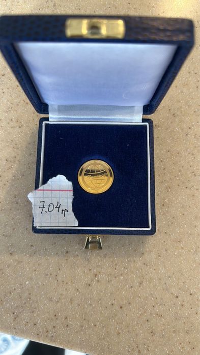 Монета - Жетон золотой А585 пробы юбилейный Pinguin Kompexim Ag Gruppe