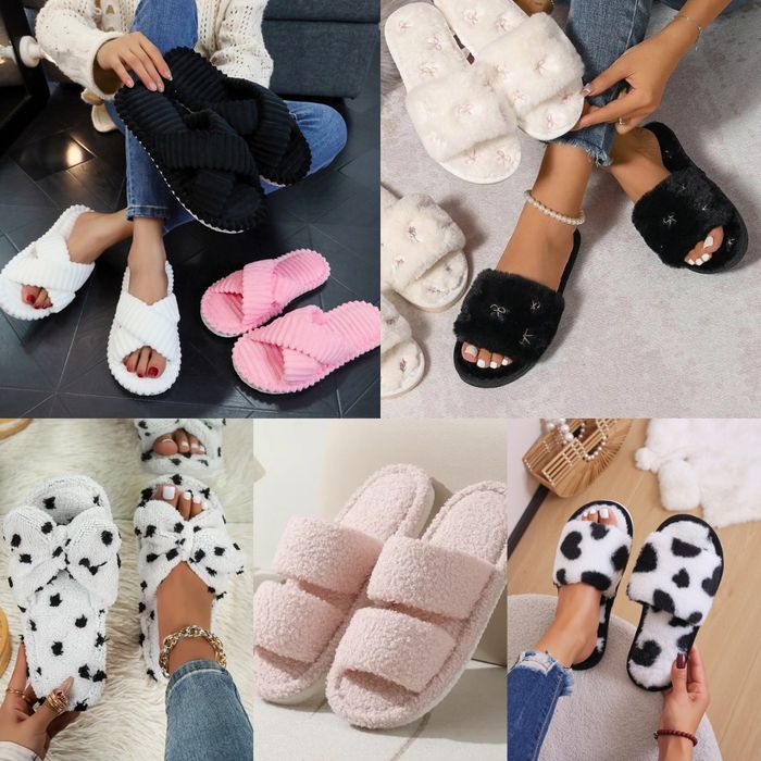 Відкриті тапки домашні жіночі капці тапочки женские мягкие тапочки тедди