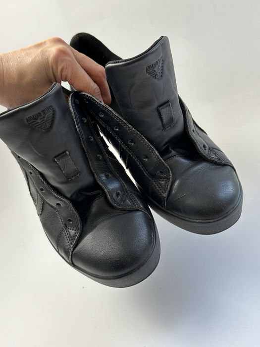 Кеди шкіряні чорні чоловічі /жіночі унісекс Armani