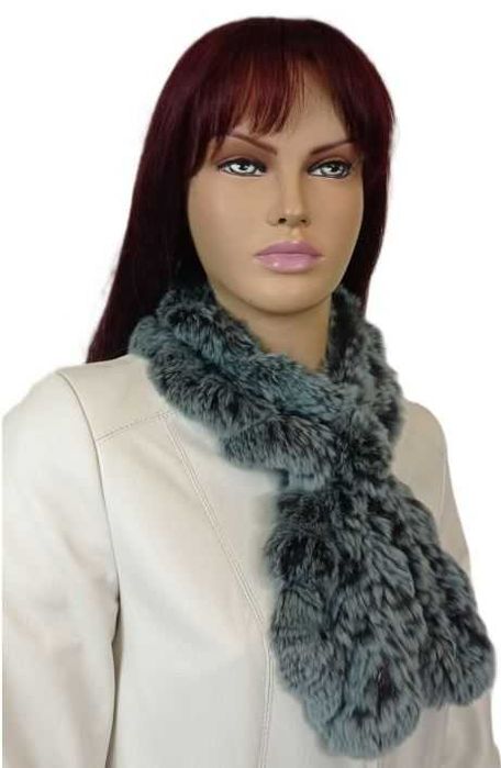 Szaliczek rex rabbit blue snowtop