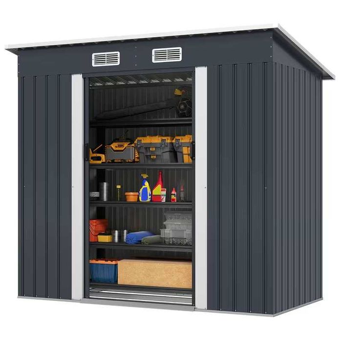 Domek narzędziowy magazynek 120x240 jednospadowy ocynkowany ogrodowy