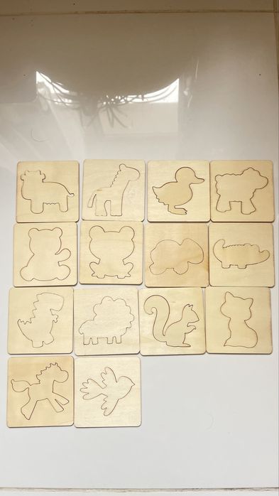 Трафарет для рисование дерянный детская игрушка расскраска пазл развив