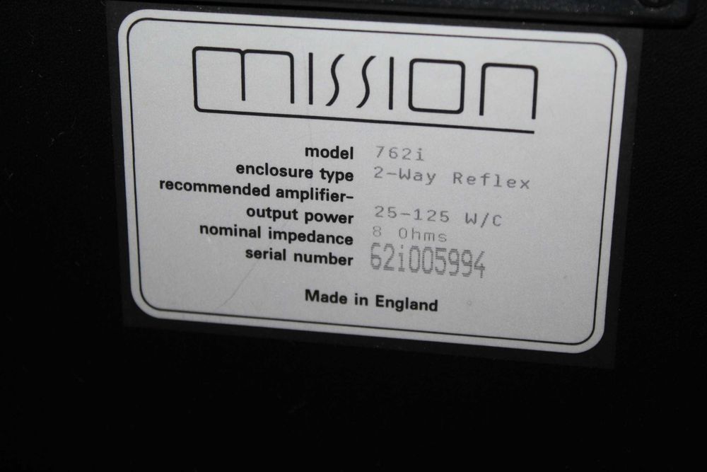 MISSION 762i Kolumny głośniki monitory audiofilskie Wysyłka
