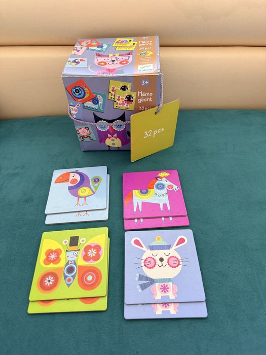 Jogo de memória Djeco Animais 32 peças